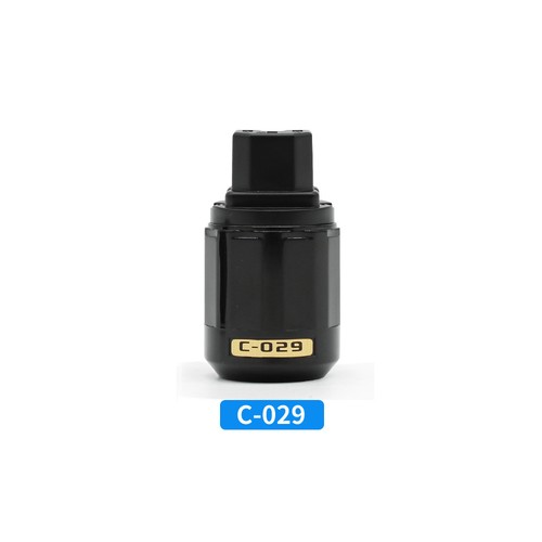 Iec female power plug - power, red