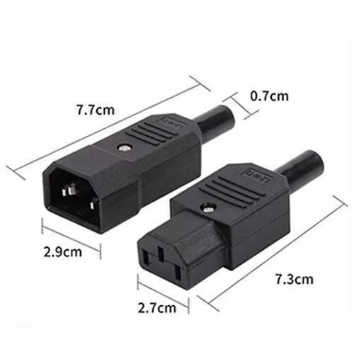 Rewireable iec c13 - iec, female