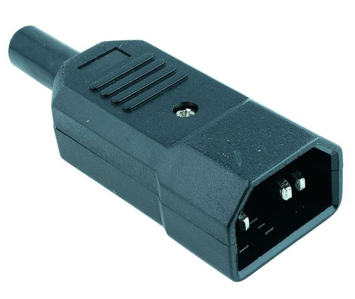 Iec straight male - male, inline
