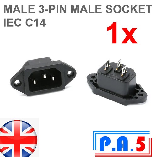 Pin male chassis - male, socket