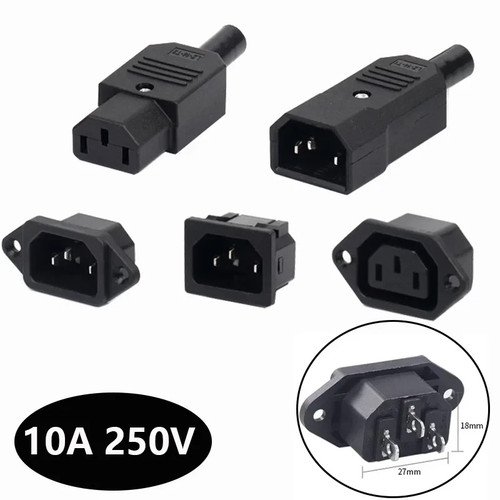 Iec320 10a 250v - iec320, black